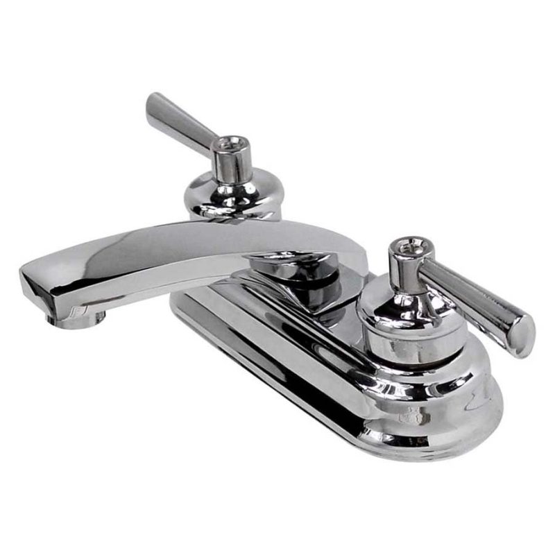 Mezcladora de 4 pulgadas Duomando para Lavabo Con Cubierta de Latón 24R
