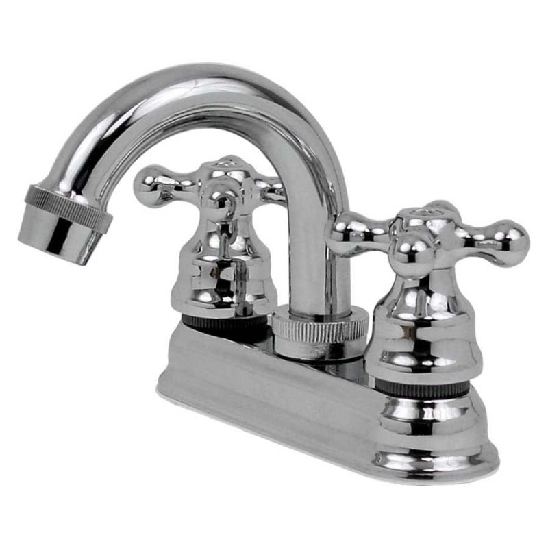 Mezcladora Duomando 4 pulgadas para Lavabo Con Cubierta de Latón manerales tipo Cruceta 24TH