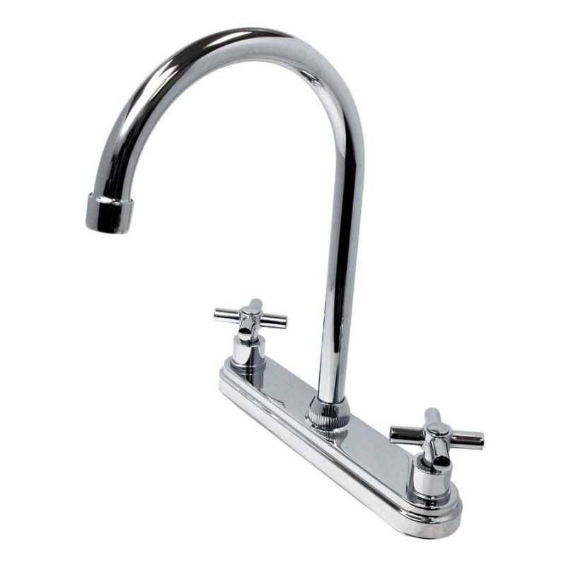Mezcladora 8 pulgadas Al Piso para Fregadero Con Cubierta de Latón Minimalista 8BM