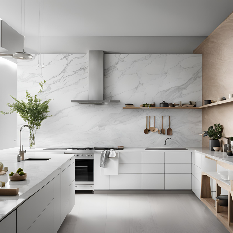 Placa 3mm White Carrara Matt 1.22X2.44 m